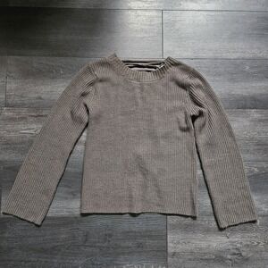ASTR The Label Womens Knit Sweater Top Brown Long Sleeve Lace Up Back Acrylic‎